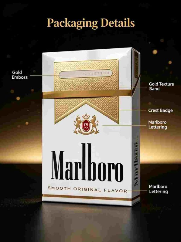 4 Marlboro Smooth Original Gold Pack Filter C25-白万美版